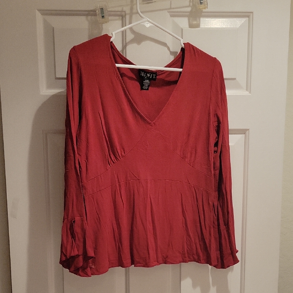 Mixit Women's Red Long Sleeve Blouse